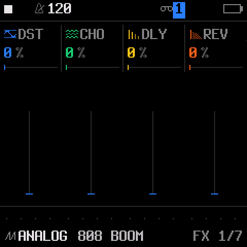 The effects page